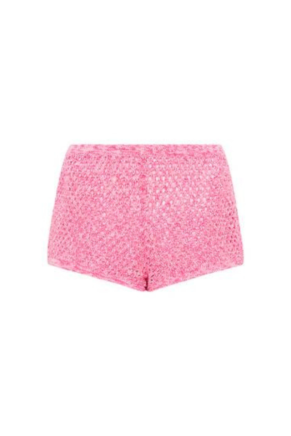 Crochet Micro Booty Short - Pink