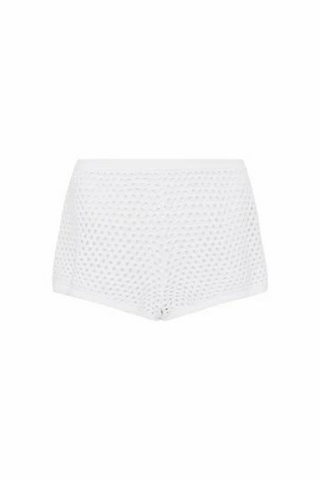 Crochet Micro Booty Short - White