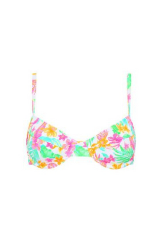 Orchid Oasis - Ditzy Underwire Bra Bikini Top