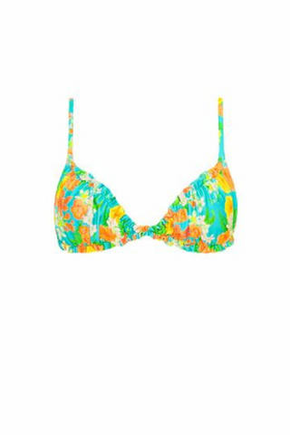 Paradise - Ruched Slim Scoop Bikini Top