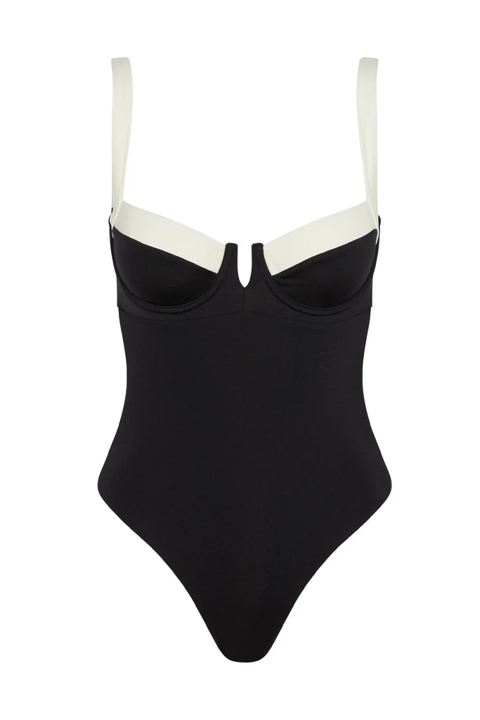 Havana One Piece - Black/Ivory