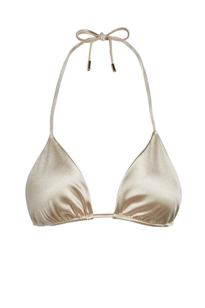 Parisian Chic - Bikini Top Champagne Shiny