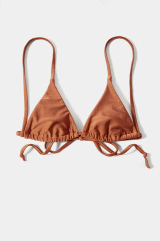 Isabella - Bikini Top Shiny Burnt Sienna